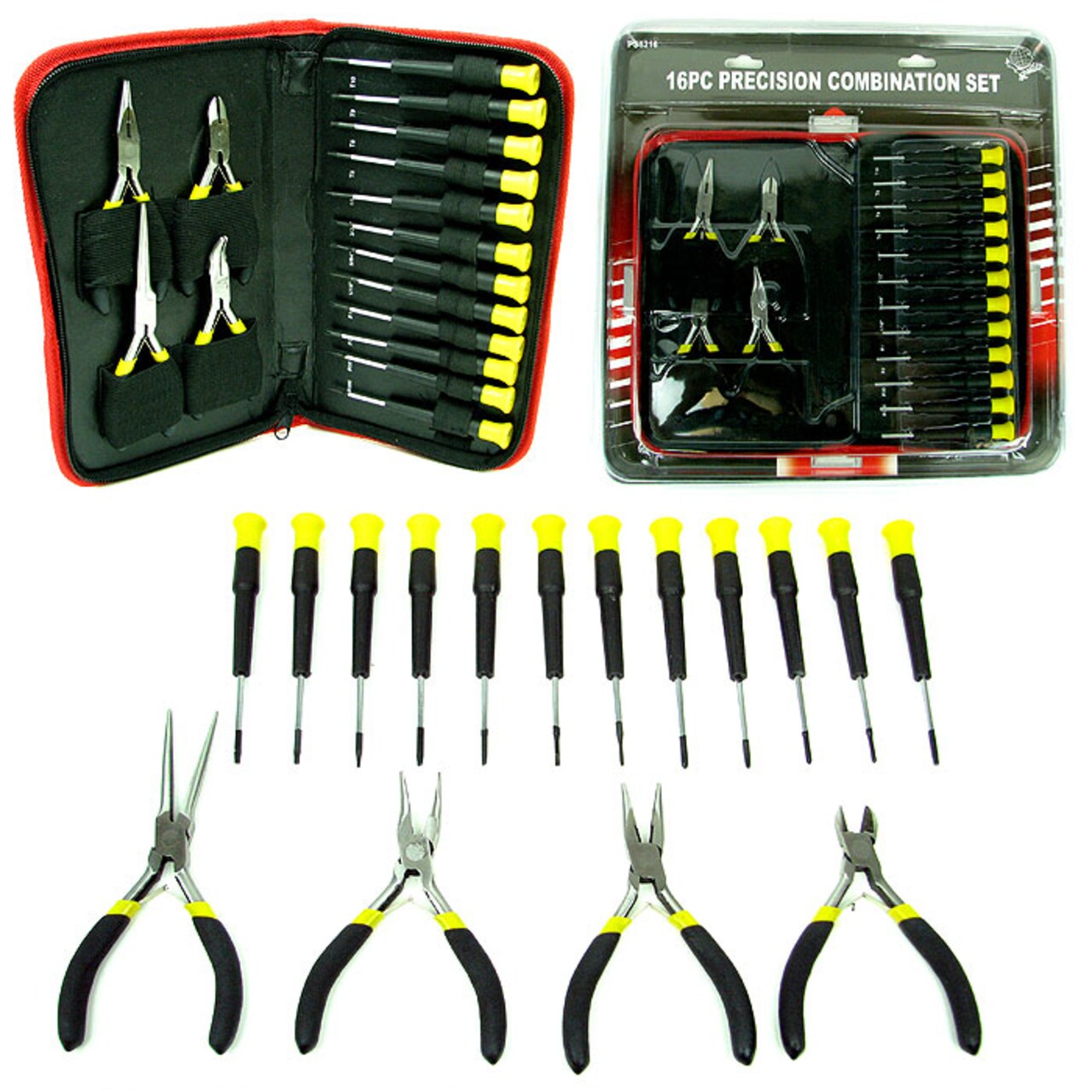 Stalwart 16 Piece Precision Jewelers Tool Set For Electronics Repair 16 Pc